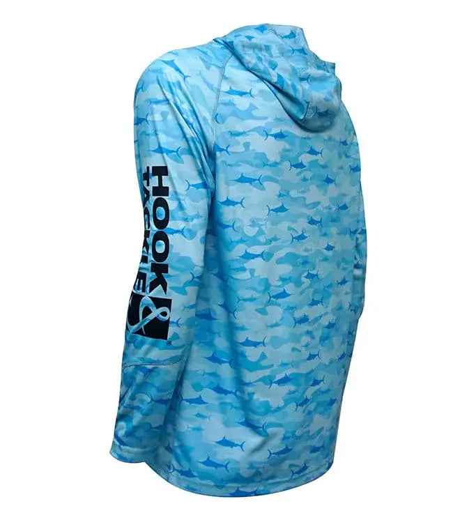 Men's Camo Billfish UV Fishing Hoodie Hook & Tackle