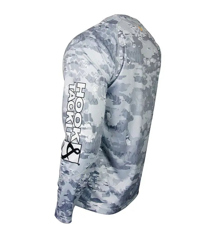 Hook & Tackle Fractal Camo Fishing Men's Outdoor UV Shirt - Quick Dry by Hook & Tackle