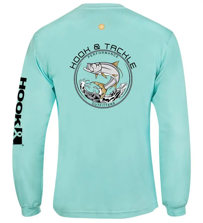 Men's Tarpon Leap Thrust L/S UV Fishing T-Shirt by Hook & Tackle