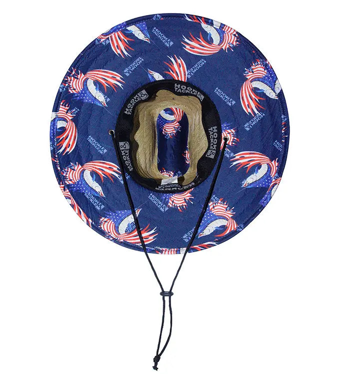 Sails & Stripes Straw Hat Hook & Tackle
