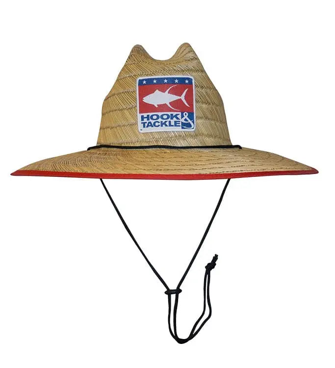 Hook & Tackle White Tuna Straw Hat Unisex Beach Fishing Sun UV Protection Hat by Hook & Tackle