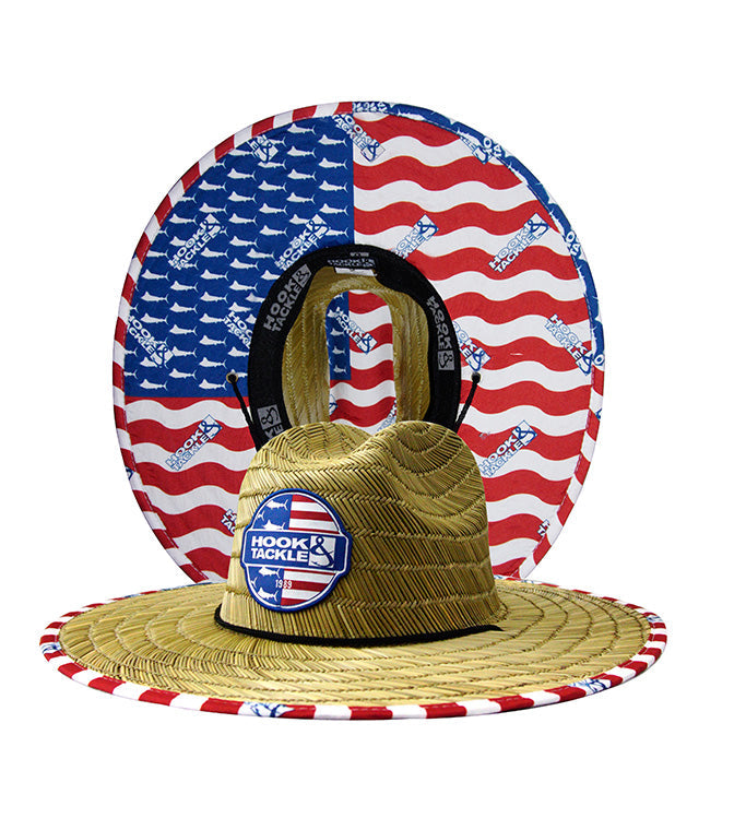 U.S. Marlins Straw Hat Hook & Tackle