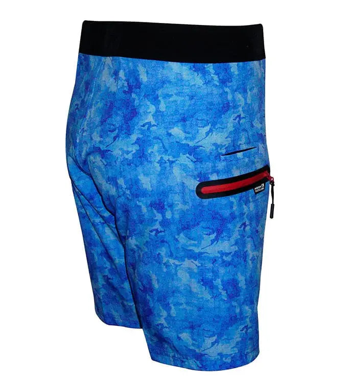 Men's Camo Hex Stretch Fishing Boardshort Hook & Tackle