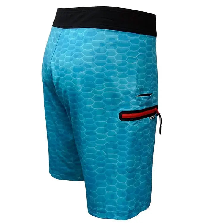 Men's Fish Scales Stretch Fishing Boardshort Hook & Tackle