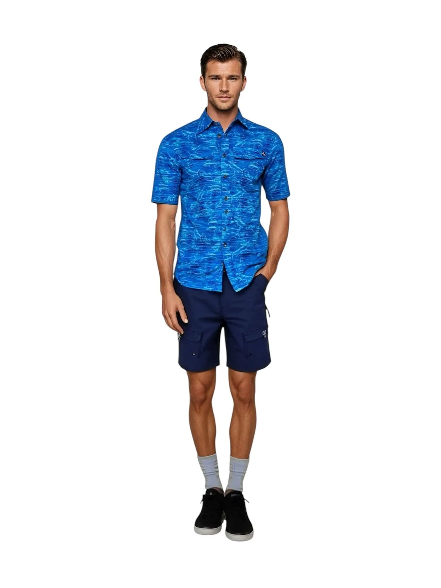 Men's Offshore Fishing UV Vented Fishing Shirt by Hook & Tackle