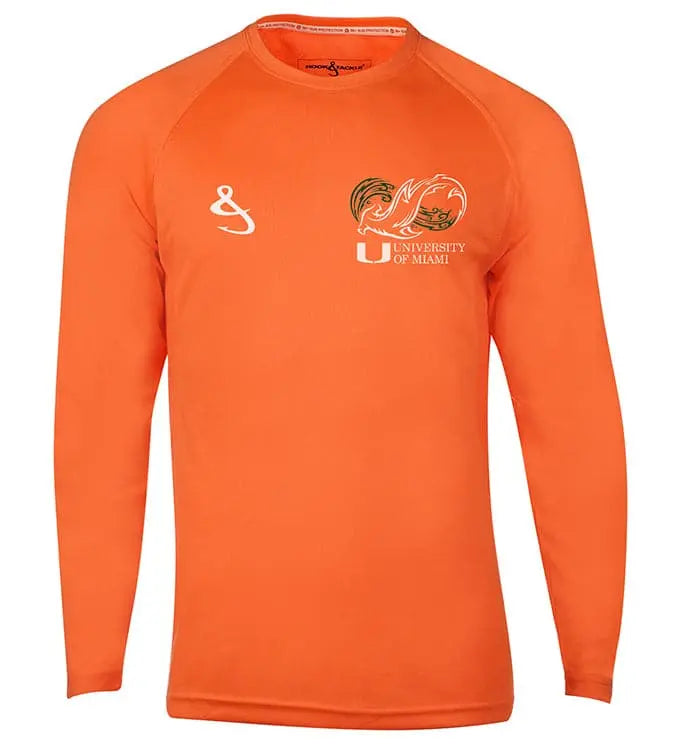 Men's Univ. of Miami Seamount L/S Shirt by Hook & Tackle