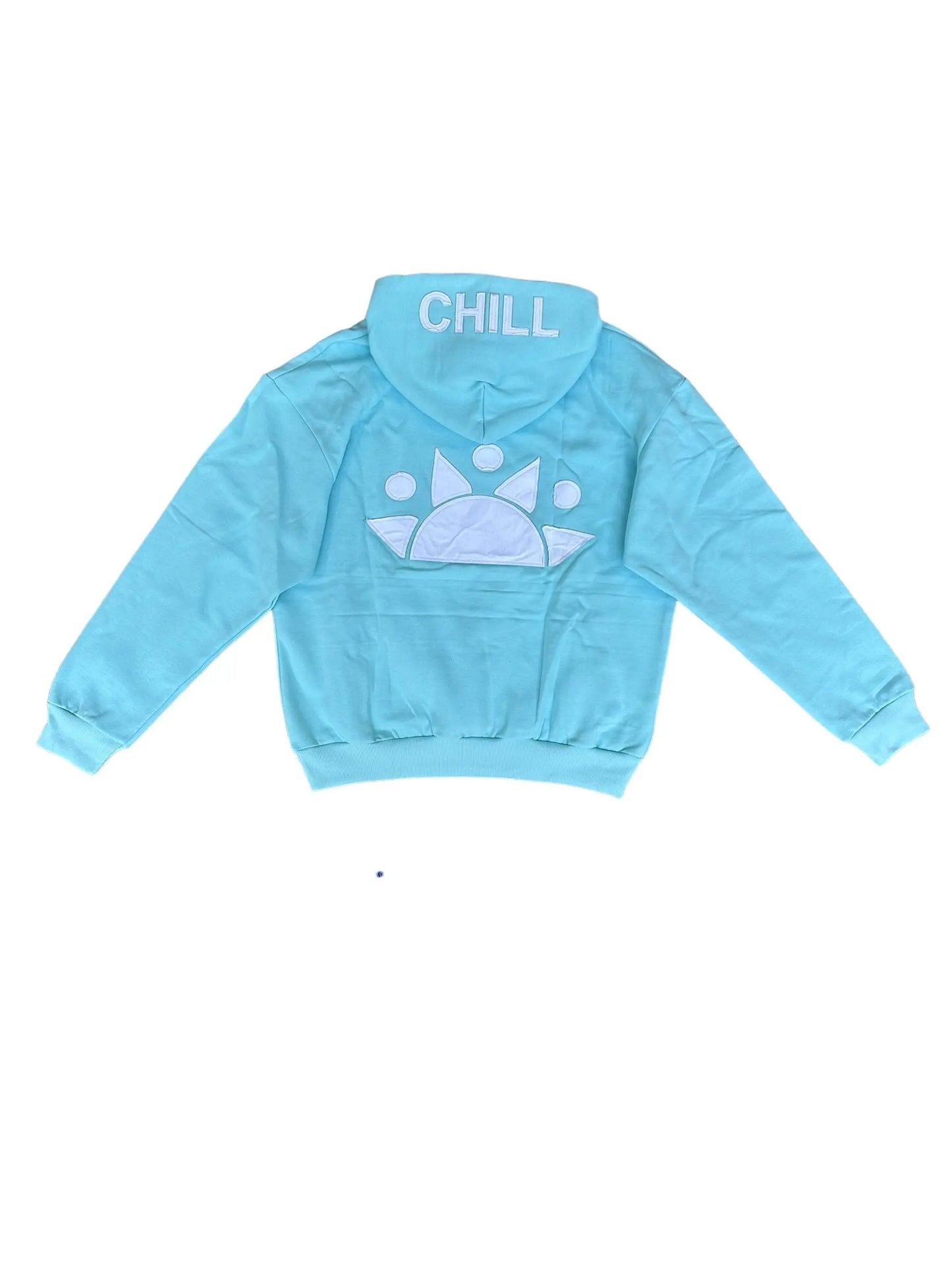 Zen Zip Serenity Applique-Sky Blue/White chill life style