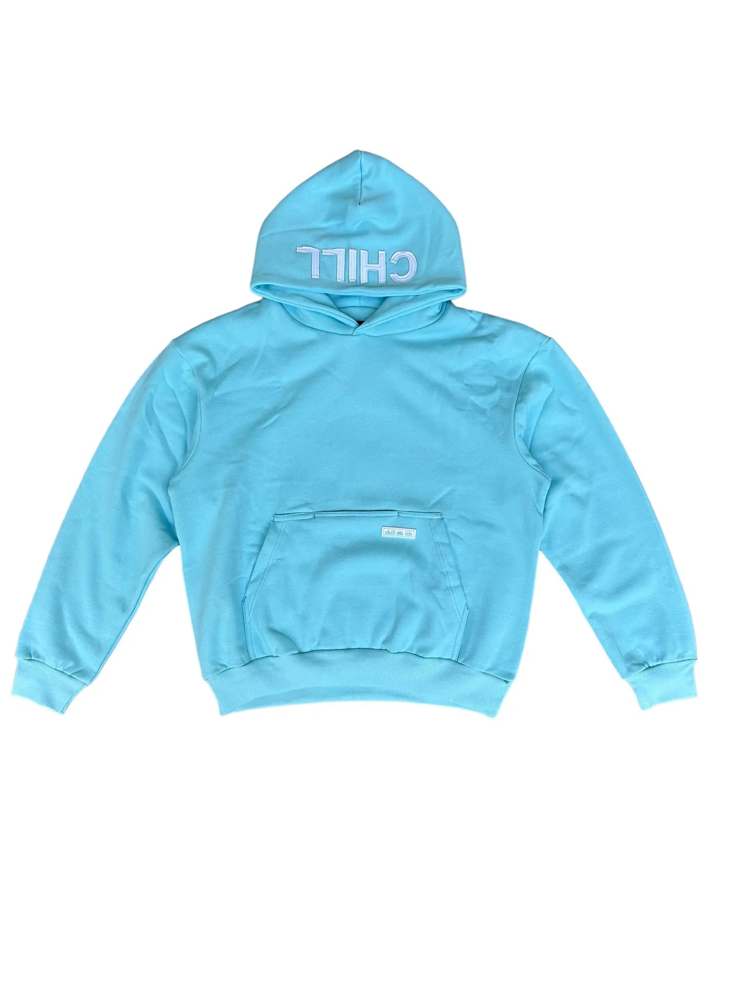 Zen Zip Serenity Applique-Sky Blue/White chill life style
