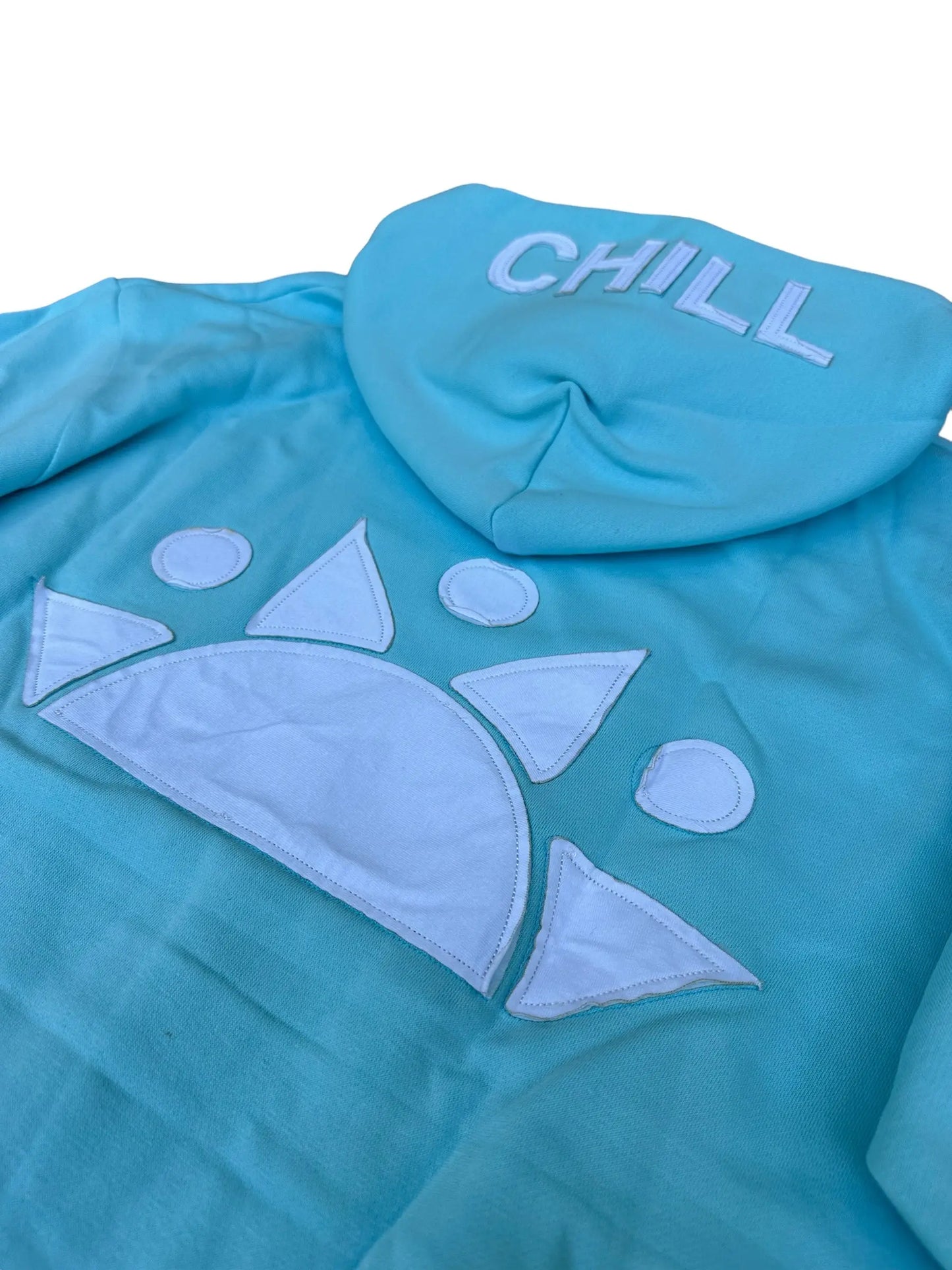 Zen Zip Serenity Applique-Sky Blue/White chill life style