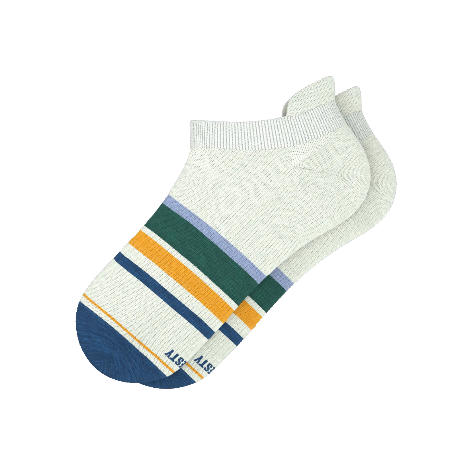 The Retro Actives | Retro Stripe Heel Hammock™ Ankle Socks - MENLL