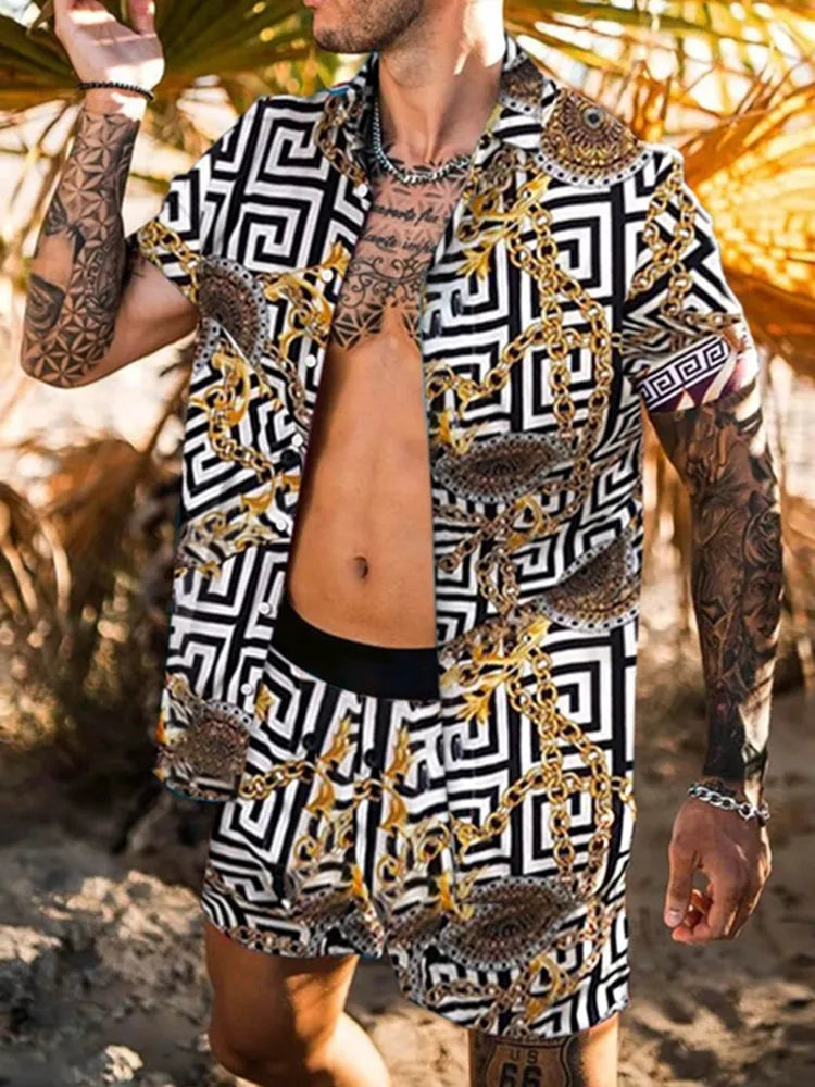 Zweiteiliges Strandset für Herren im Designer-Stil