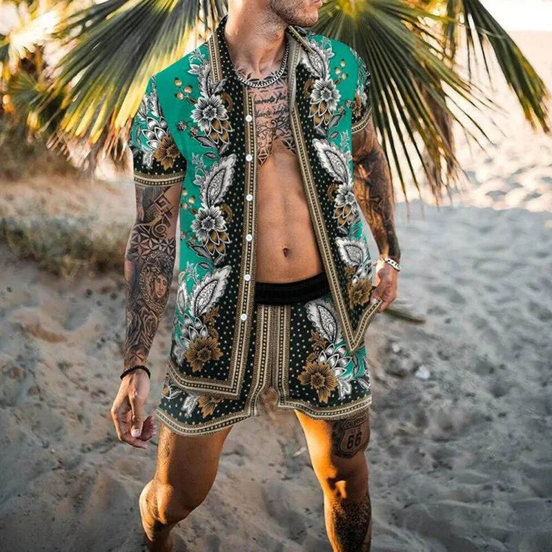 Zweiteiliges Strandset für Herren im Designer-Stil