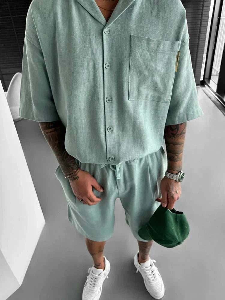 Cool comfortable men beach vacation shorts set - MENLL