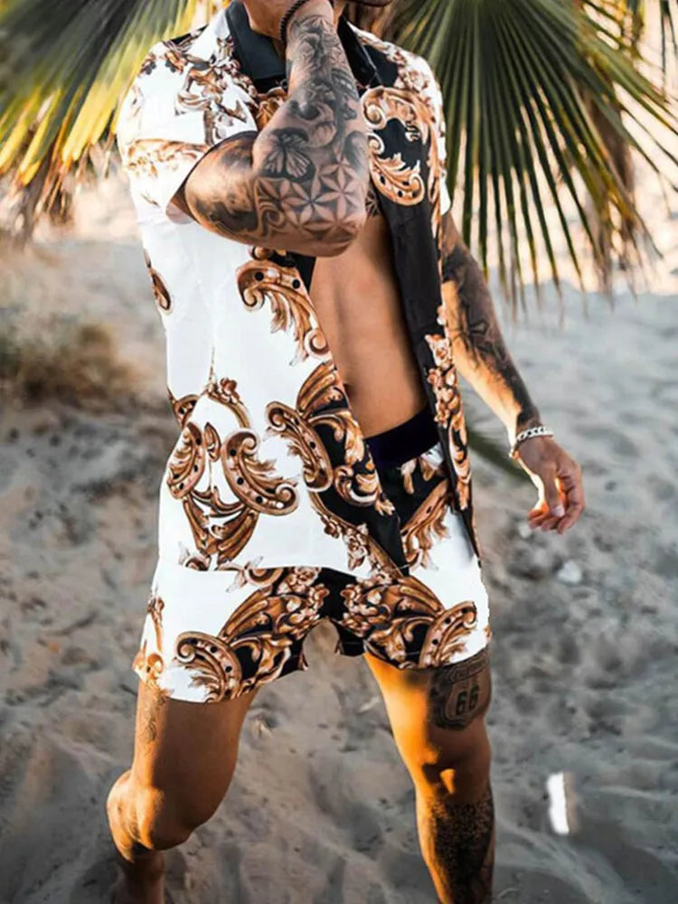 Zweiteiliges Strandset für Herren im Designer-Stil