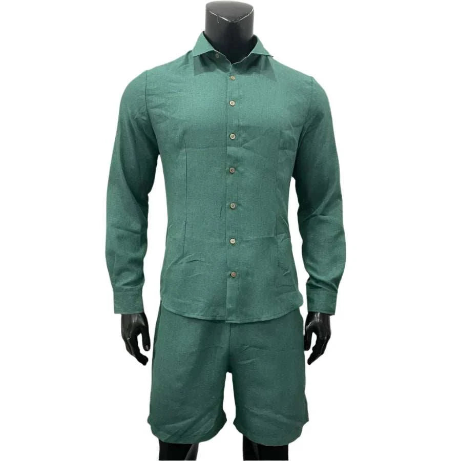 Men's Summer Comfy Cotton Linen Shorts set - MENLL
