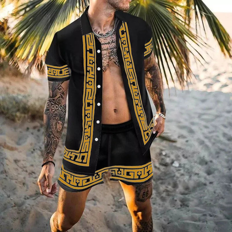Zweiteiliges Strandset für Herren im Designer-Stil