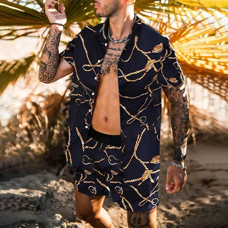 Zweiteiliges Strandset für Herren im Designer-Stil