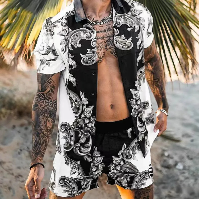 Zweiteiliges Strandset für Herren im Designer-Stil