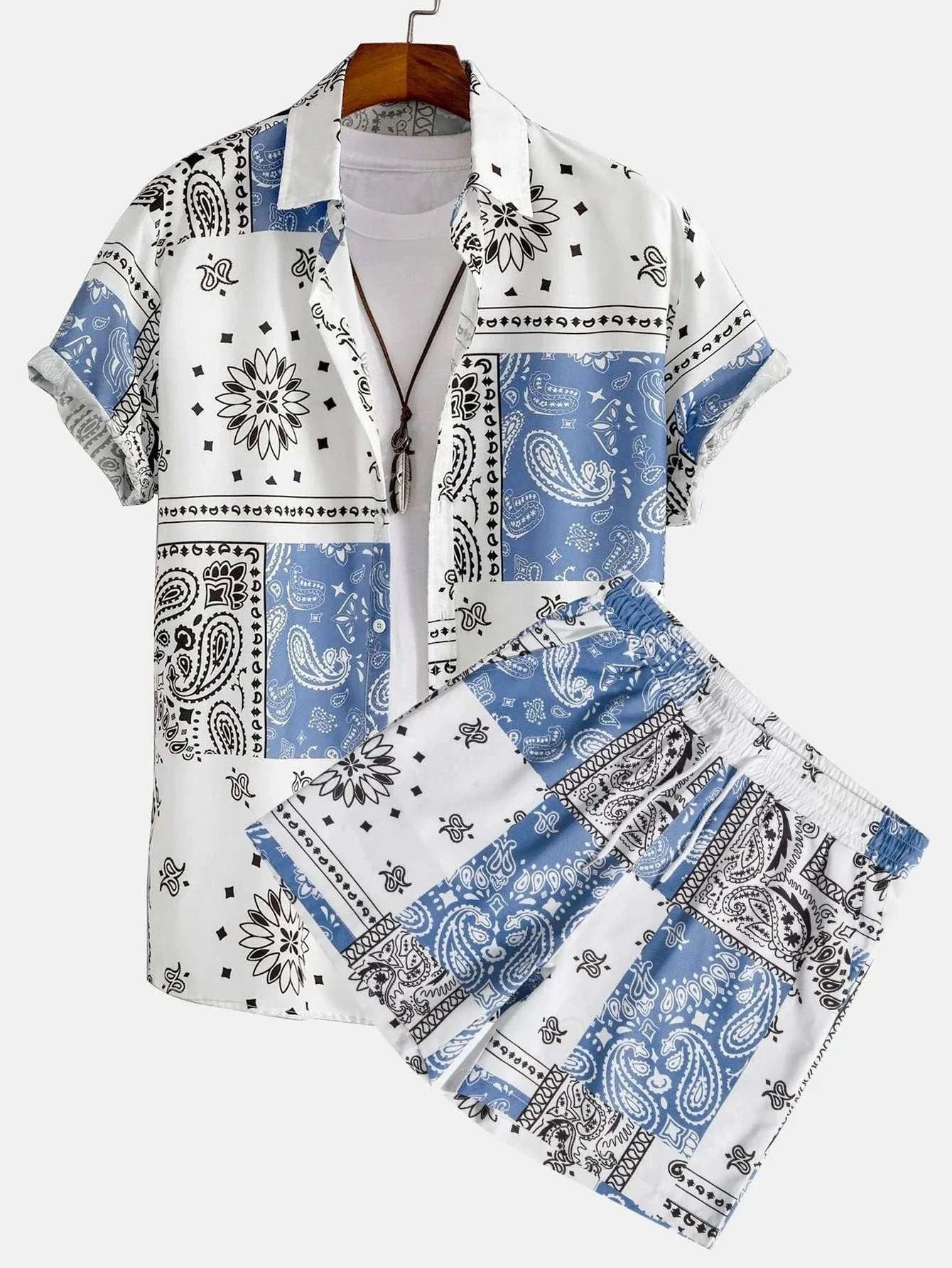 Relax mood men beach shorts set - MENLL