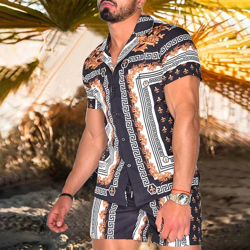 Zweiteiliges Strandset für Herren im Designer-Stil