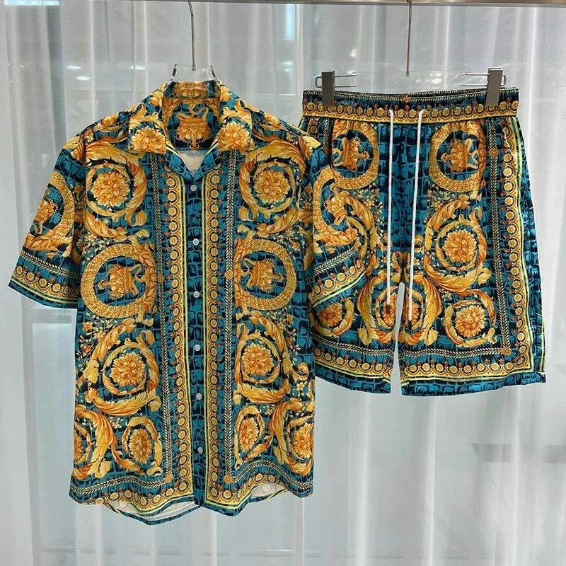 Vintage Luxury two piece beach shorts set - MENLL