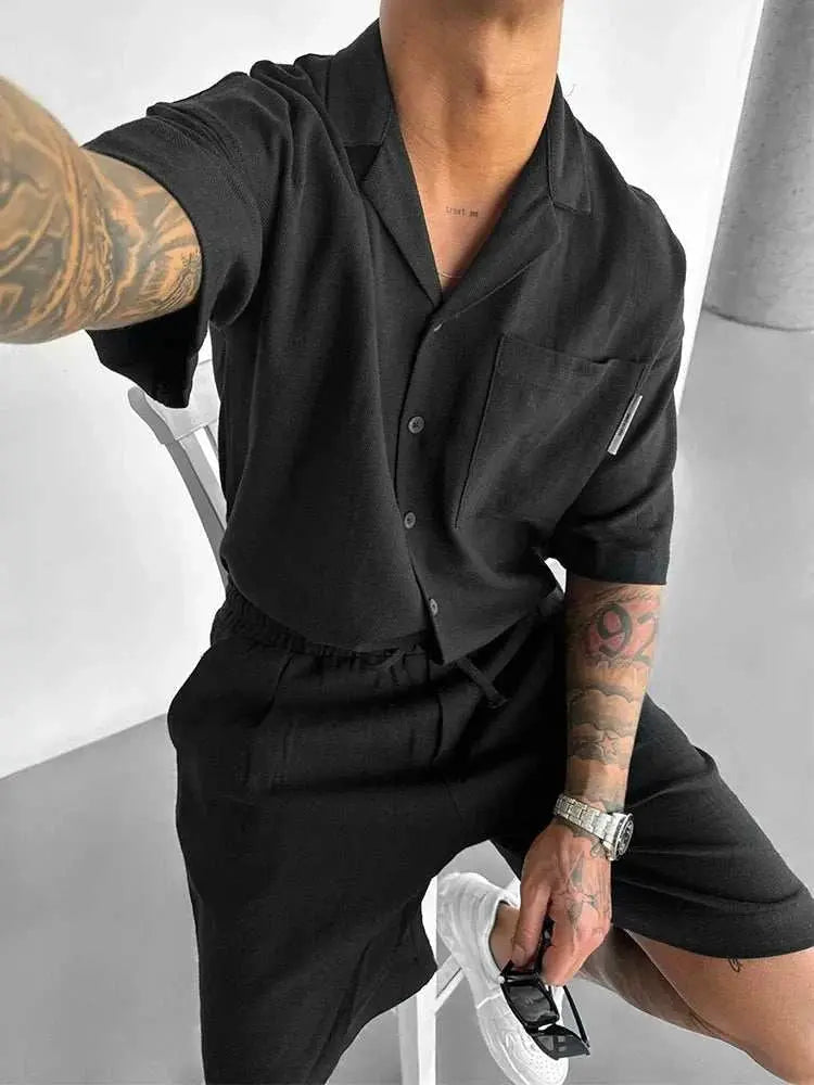 Cool comfortable men beach vacation shorts set - MENLL