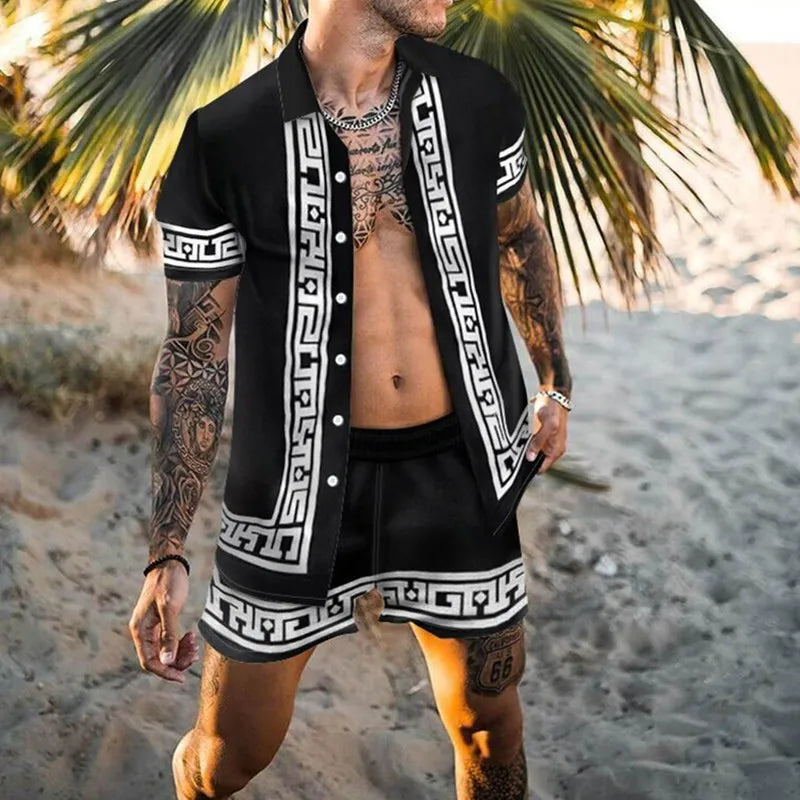 Zweiteiliges Strandset für Herren im Designer-Stil