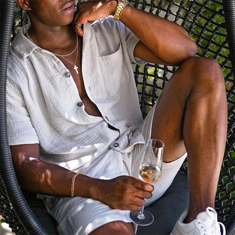 Comfortable cool men beach shorts set - MENLL