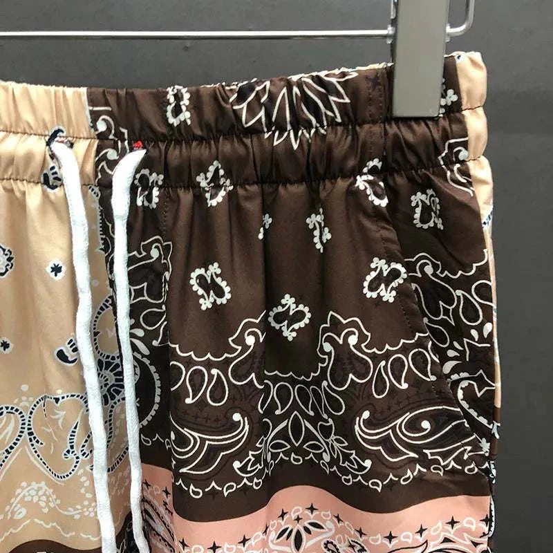 Ethnic Cashew Flower Casual Loose men short Set - MENLL