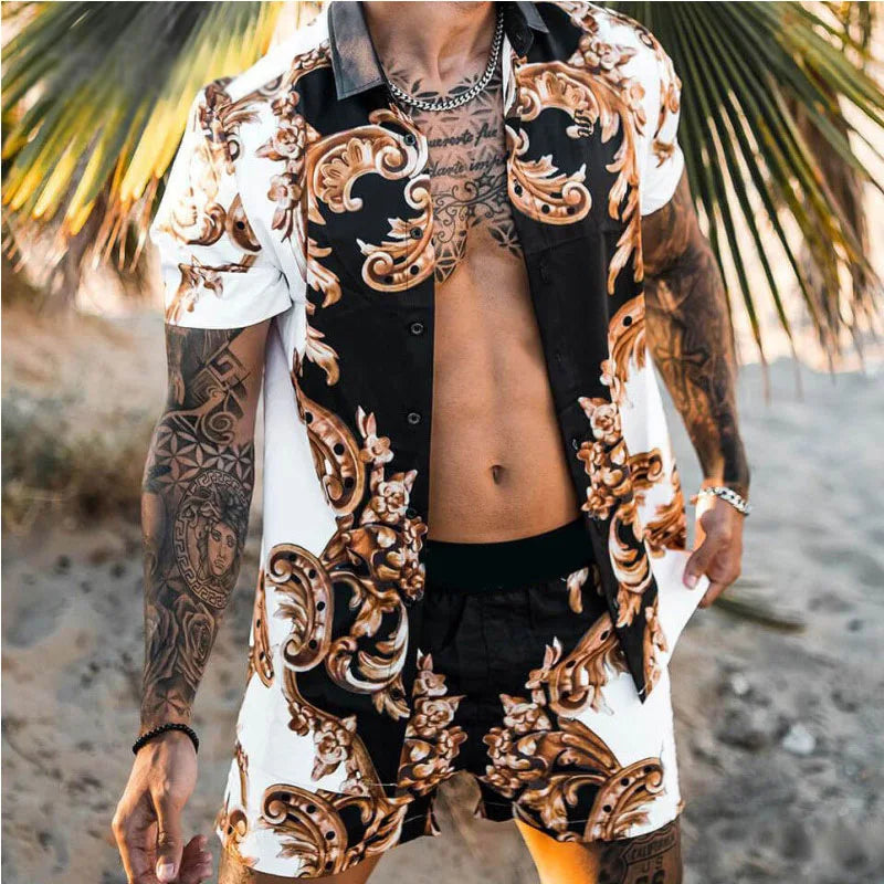 Zweiteiliges Strandset für Herren im Designer-Stil