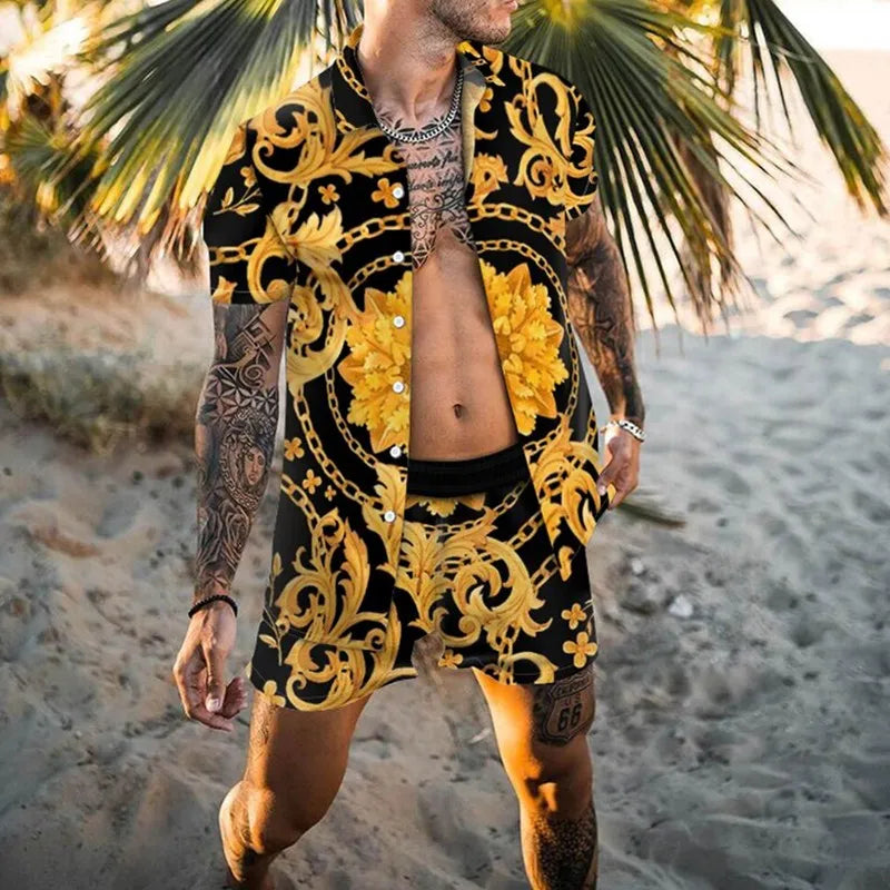 Zweiteiliges Strandset für Herren im Designer-Stil