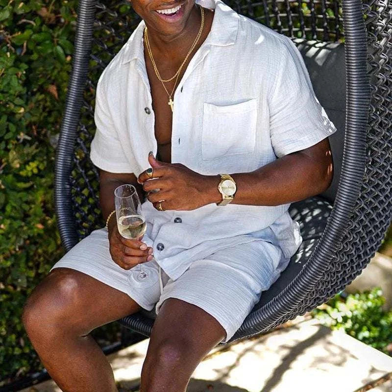 Comfortable cool men beach shorts set - MENLL