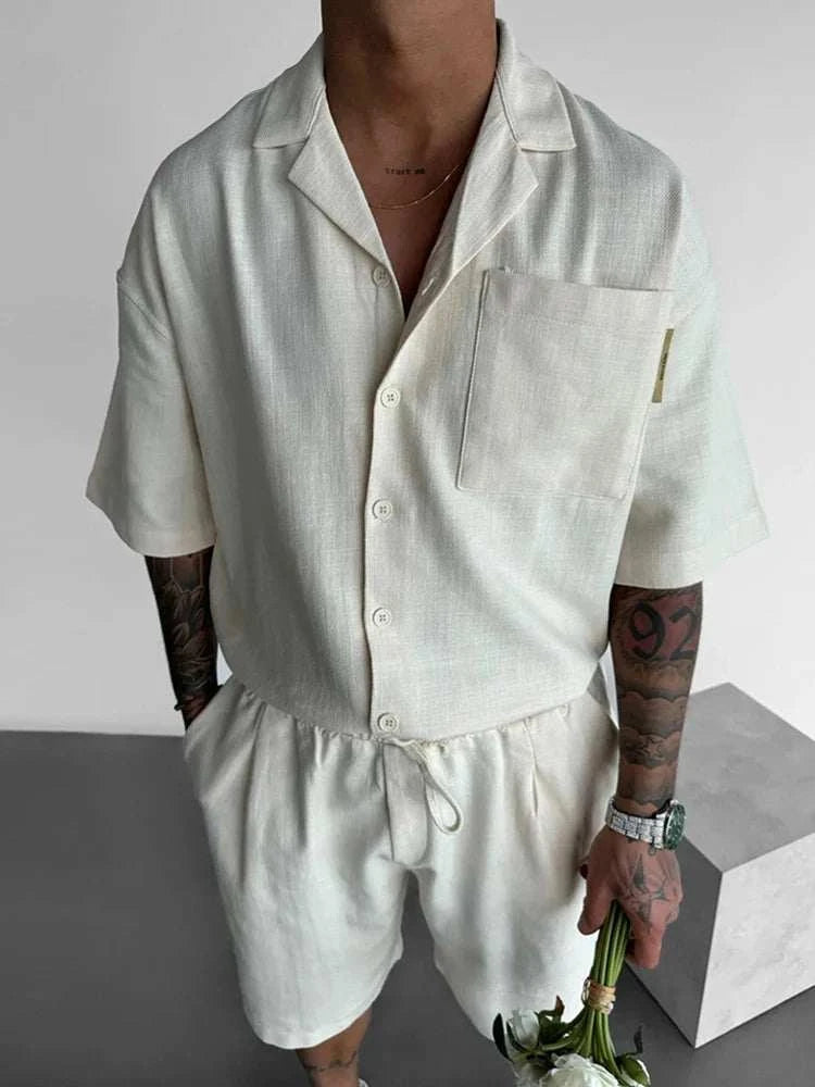Cool comfortable men beach vacation shorts set - MENLL