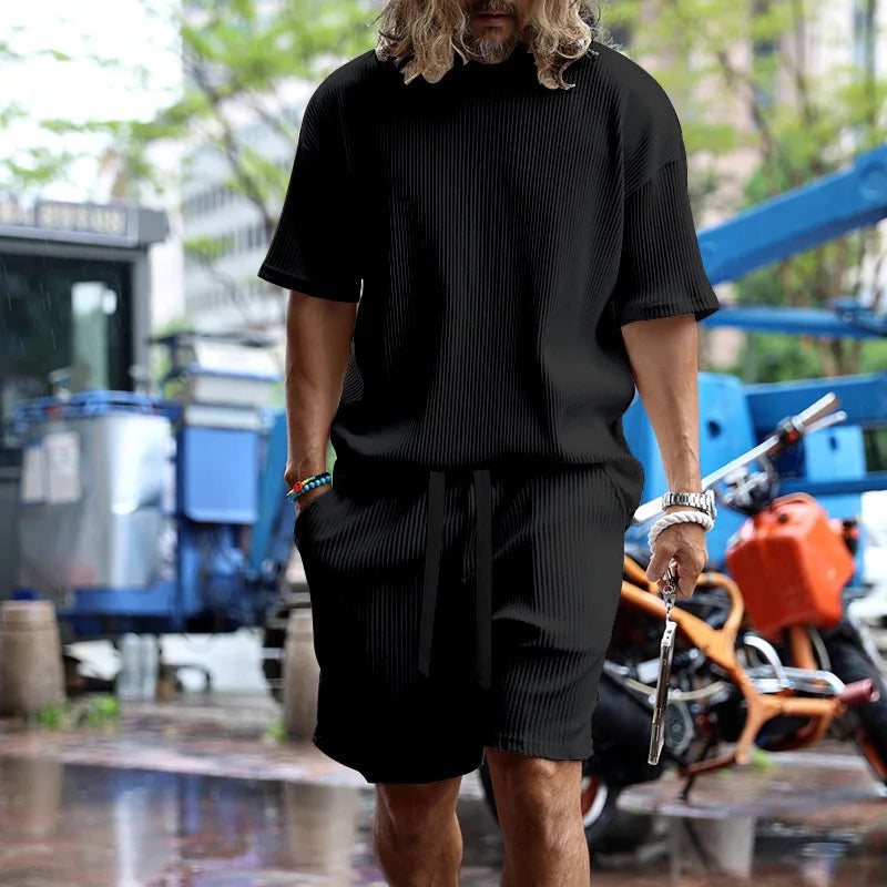 Men's Vacation Loose Beach Shorts Set by Sexikinis Swim, featuring a comfortable and stylish design perfect for beach adventures.