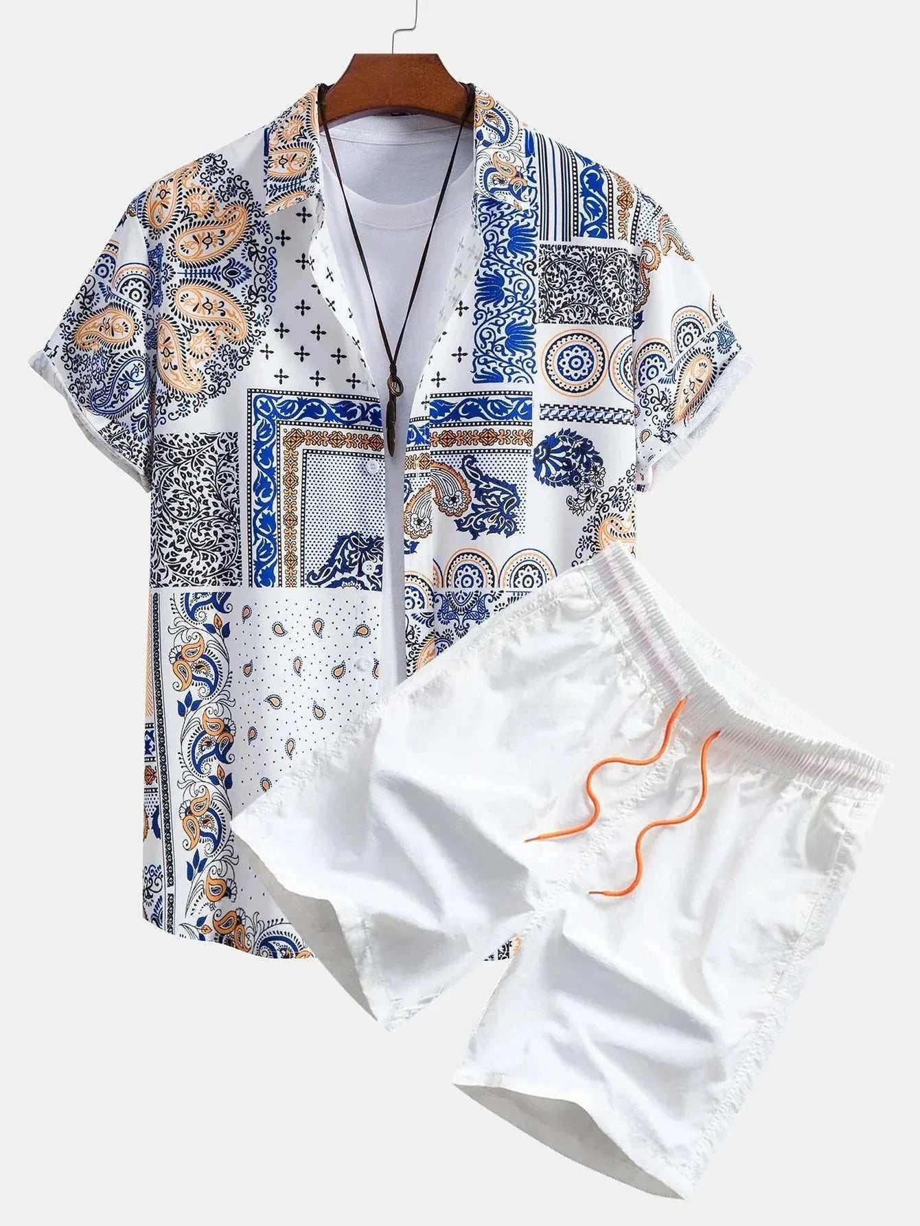 Relax mood men beach shorts set - MENLL
