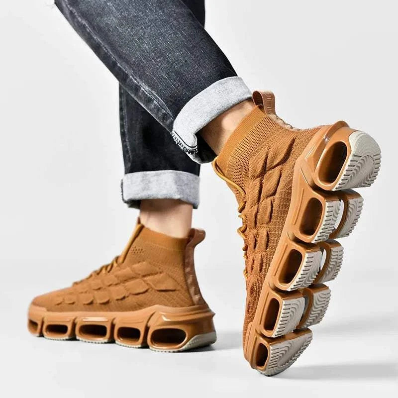 Ultra-Lightweight Breathable Flyknit Sneakers for Men - Comfort Meets Style! - MENLL