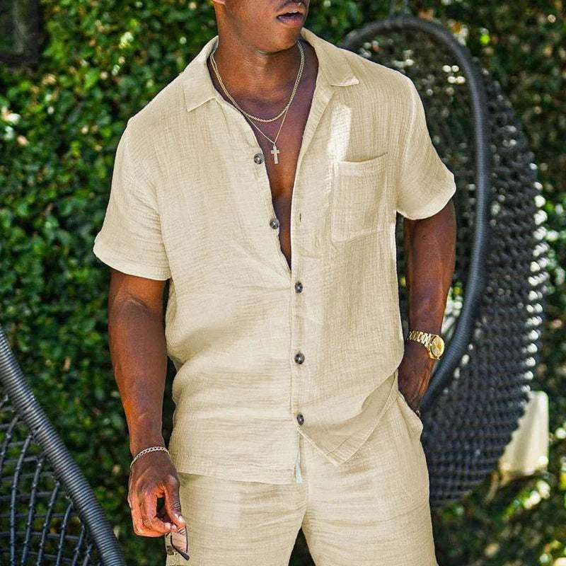 Comfortable cool men beach shorts set - MENLL