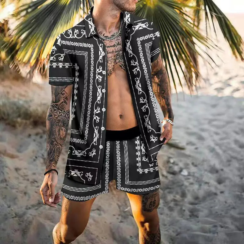 Zweiteiliges Strandset für Herren im Designer-Stil