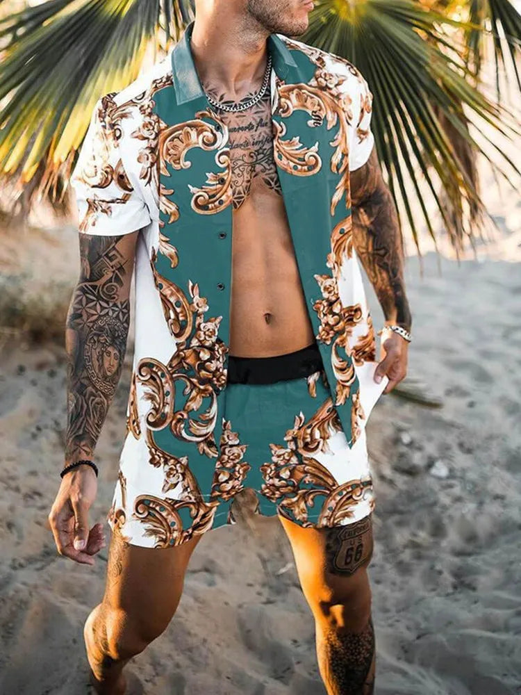 Zweiteiliges Strandset für Herren im Designer-Stil