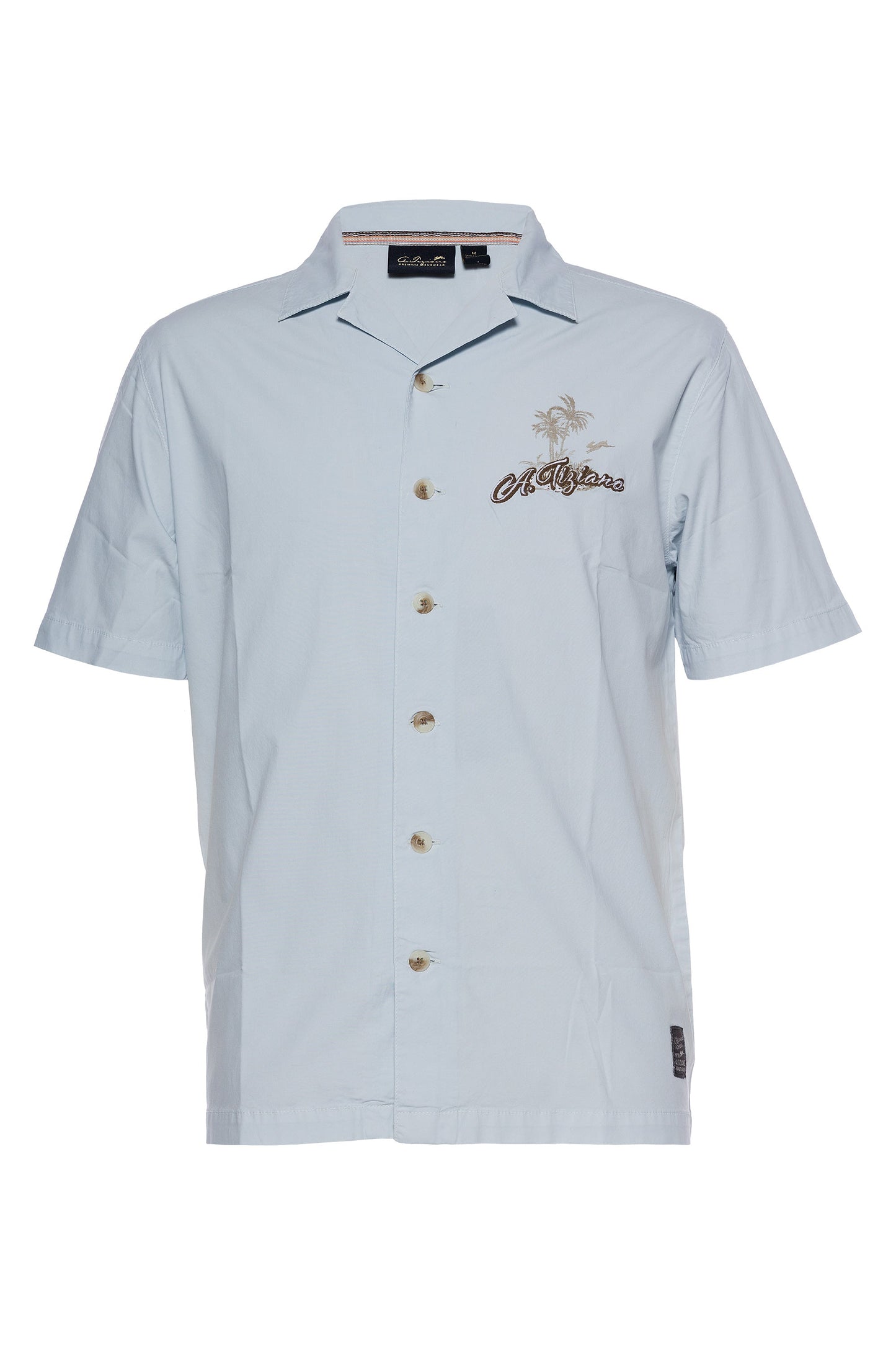 A.Tiziano A.Tiziano Men Shirts - Simon | Stretch Twill Camp Shirt - Premium Quality - Premium Quality