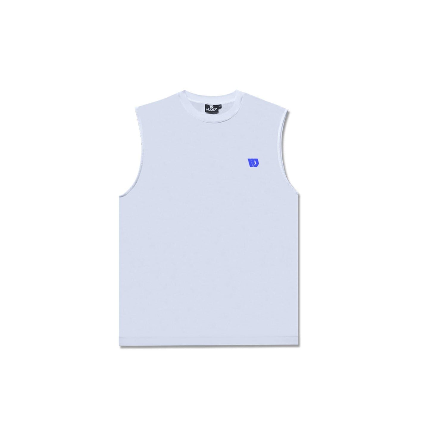 HUDEF Men's Light Vest in white, dry-fit material, designed for ultimate comfort and mobility.