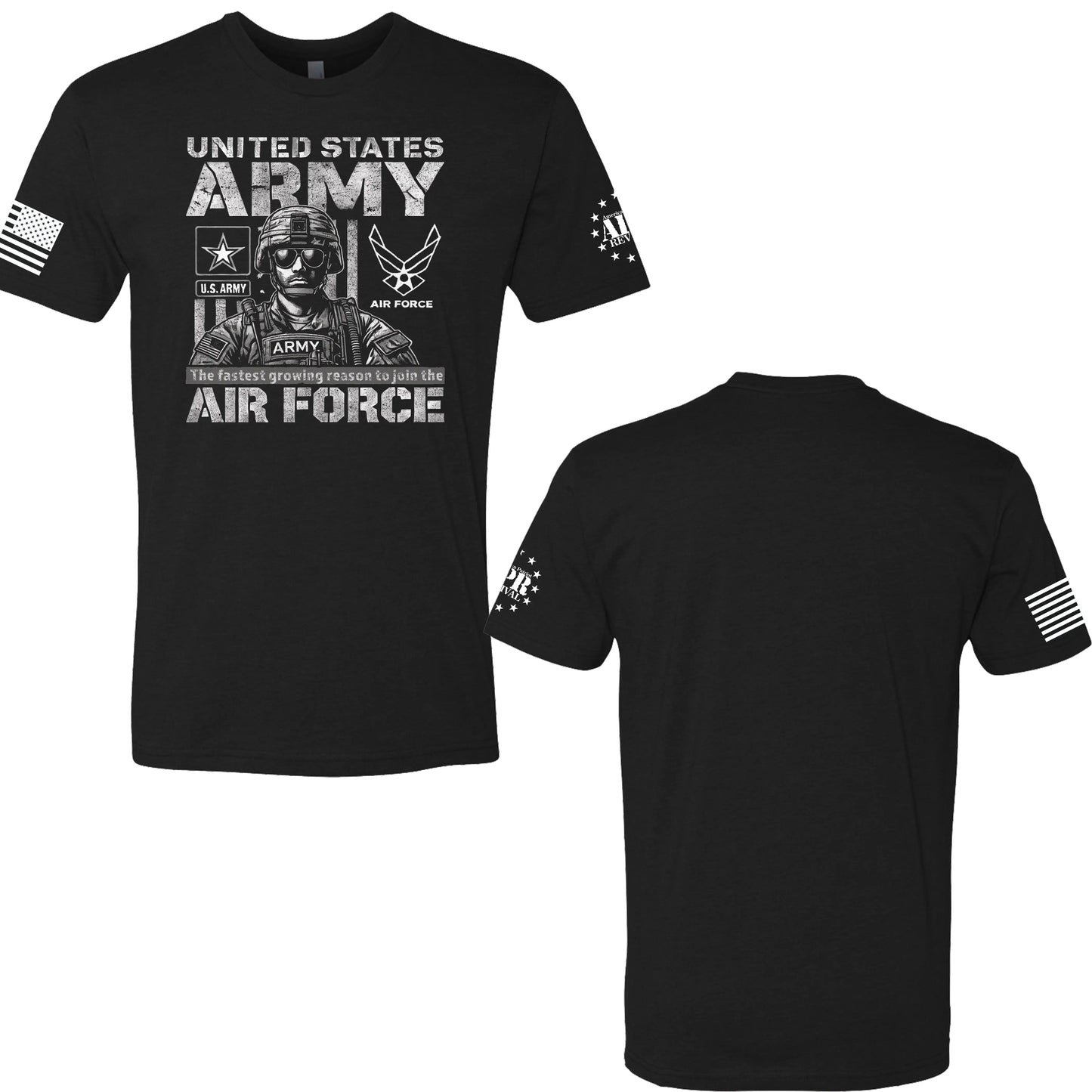 T-Shirt - Fastest Growing Reason to Join Air Force - Patriotic Slogan American Patriot Revival