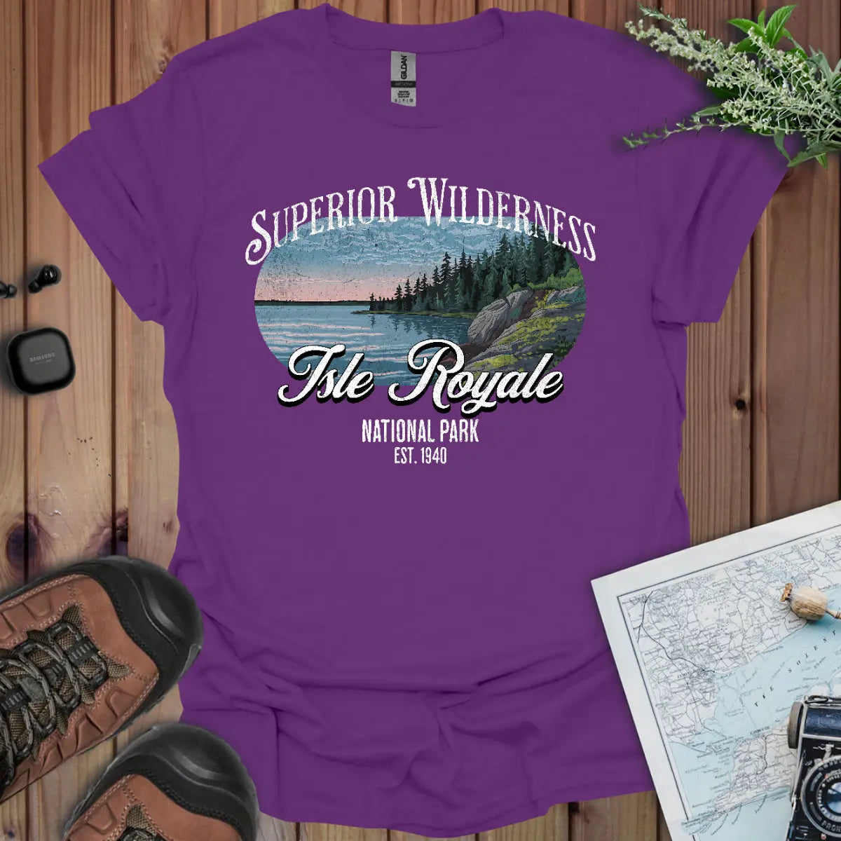 Park Service Apparel Isle Royale Unisex T-Shirt Nature Lover Tee Soft, Durable by Park Service Apparel