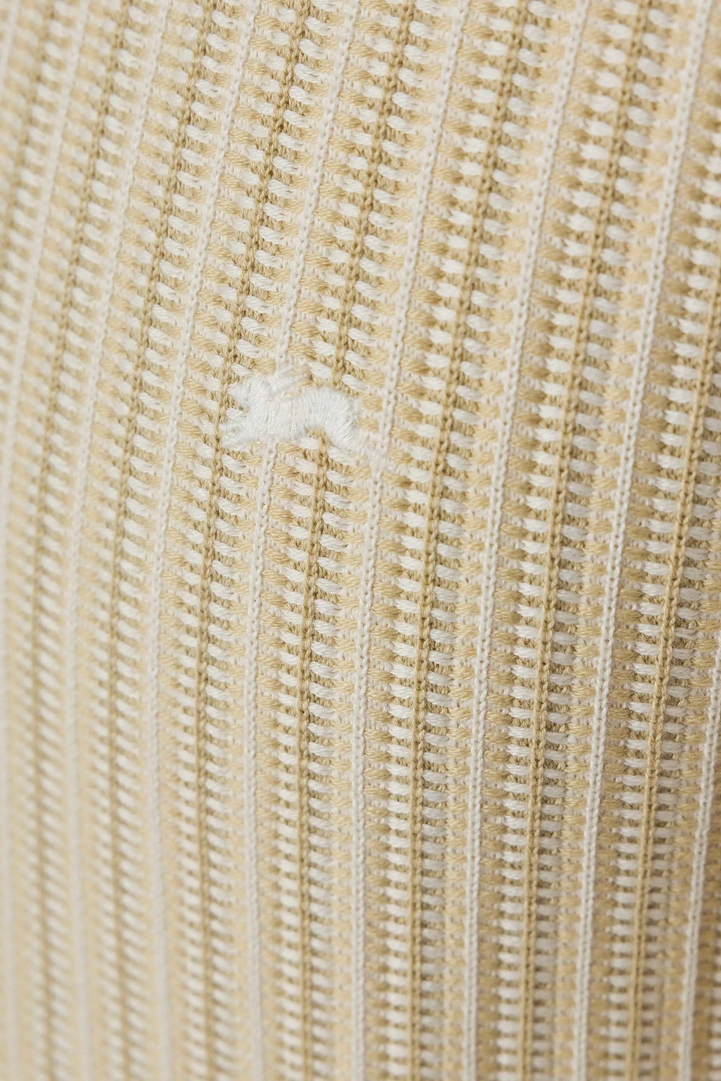 A.Tiziano Vinny Jacquard Knit Polo Beige Premium Quality by A.Tiziano