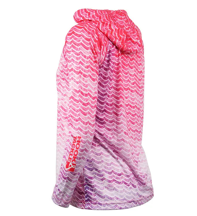 Women's Waves L/S UV Fishing Hoodie by Hook & Tackle