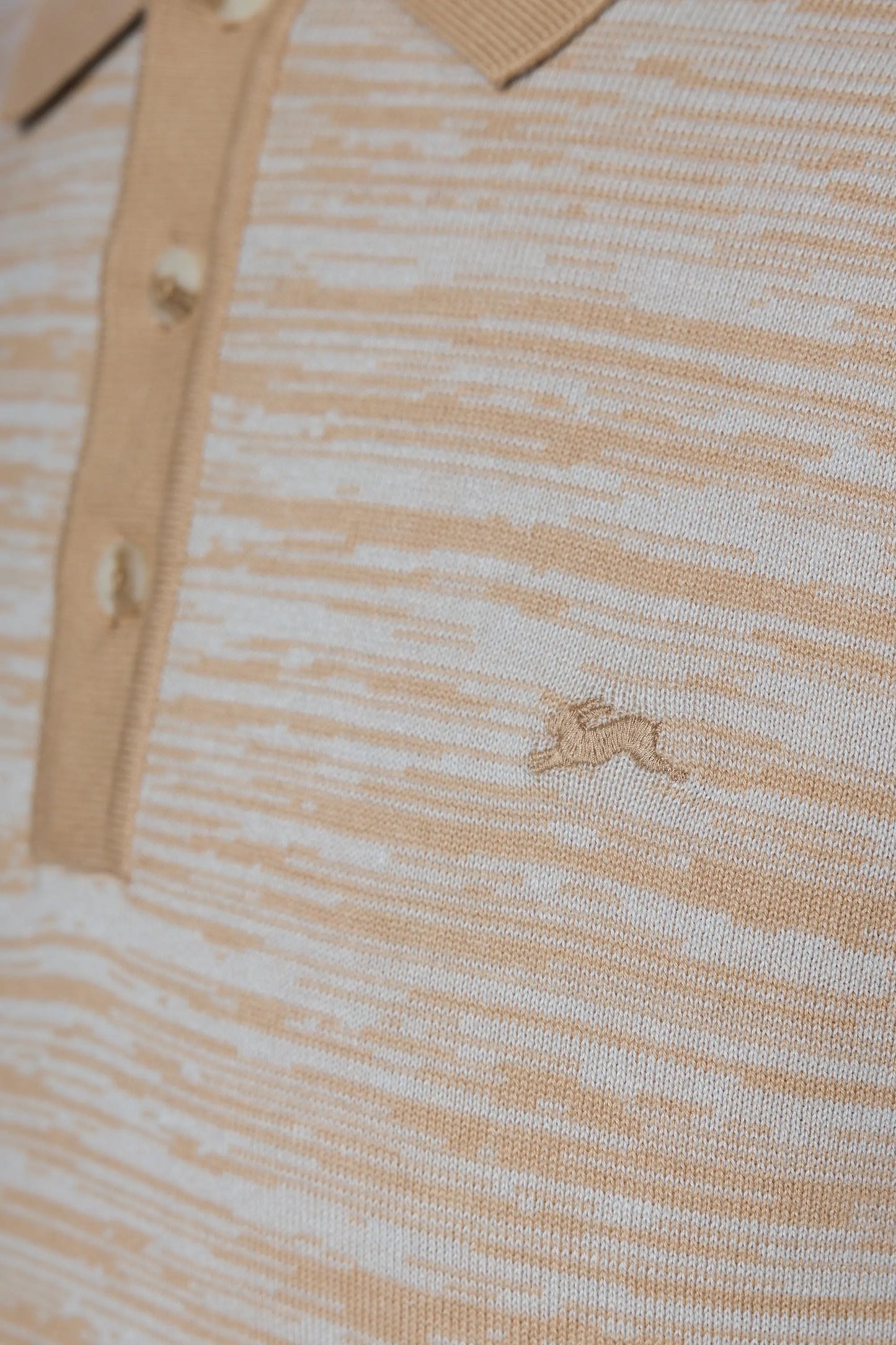 A.Tiziano Wane Sweater Knit Polo Premium Quality Beige A.Tiziano