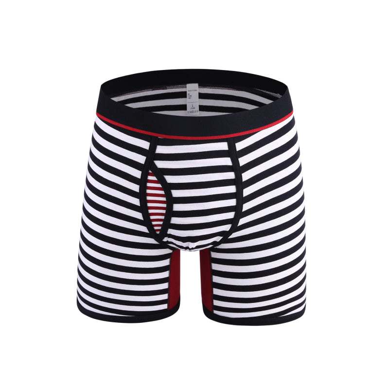 Men's Stretch Stripe Knit Boxer Briefs - MENLL