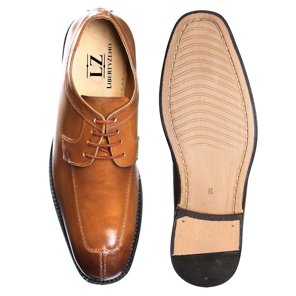 Alban Leather Derby Style Dress Shoes - MENLL