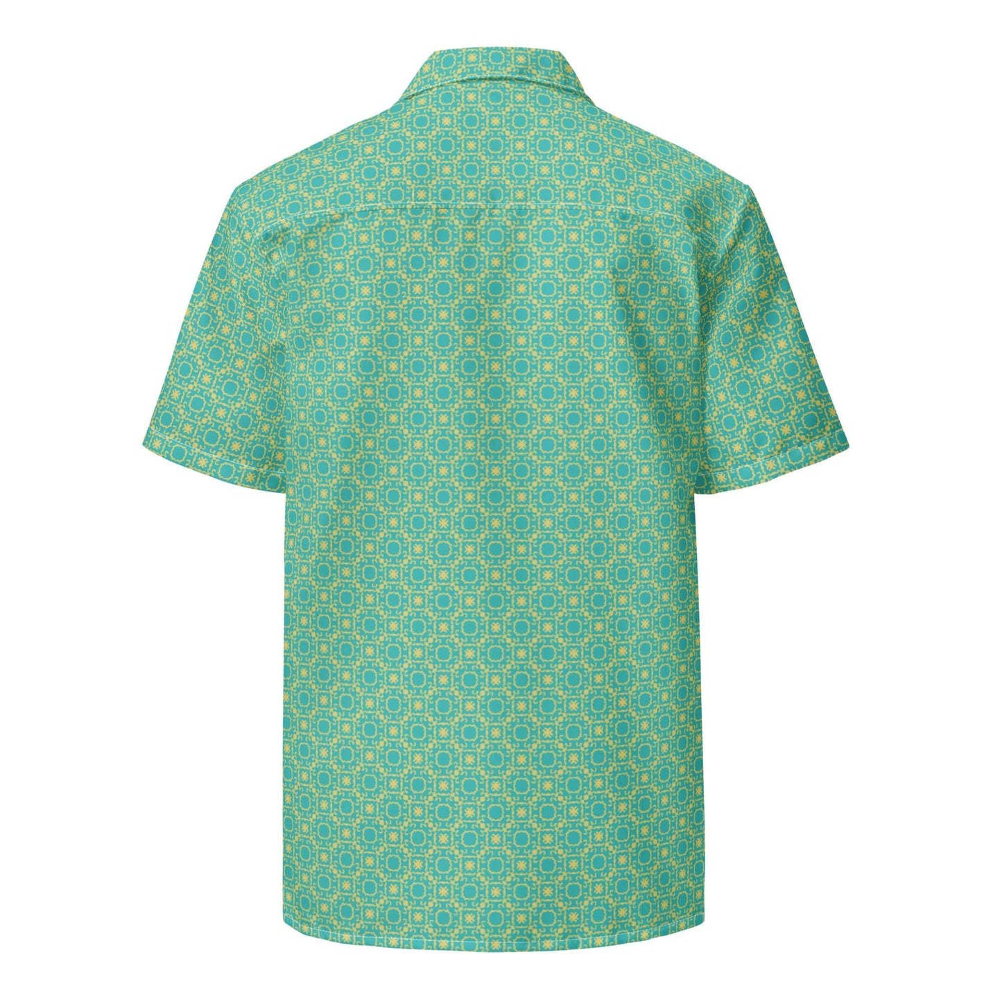 Palm Frond Prism Button Down Hawaiian Shirt - MENLL