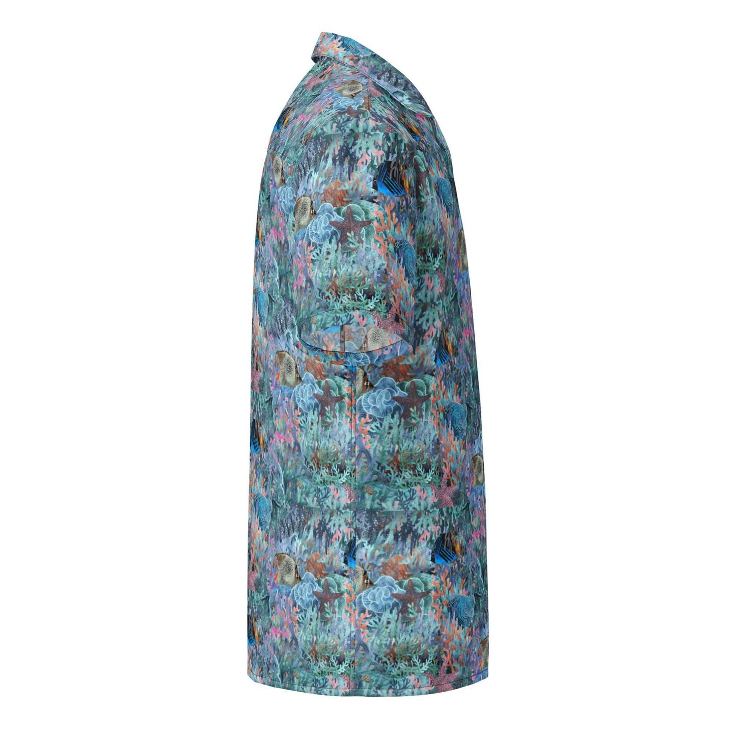 Marine Life Party Button Down Hawaiian Shirt - MENLL